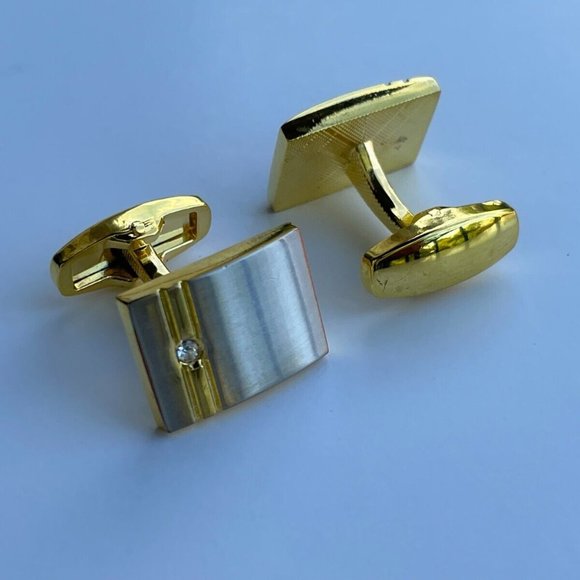 Cuff Links Gold/Silver Tone Fashion Cuff Links Men Jewelry New - Picture 7 of 10